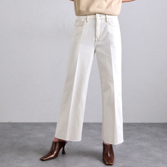 Frame Denim Denim - Frame Le Jane Wide Leg Crop in Au Natural NWT
